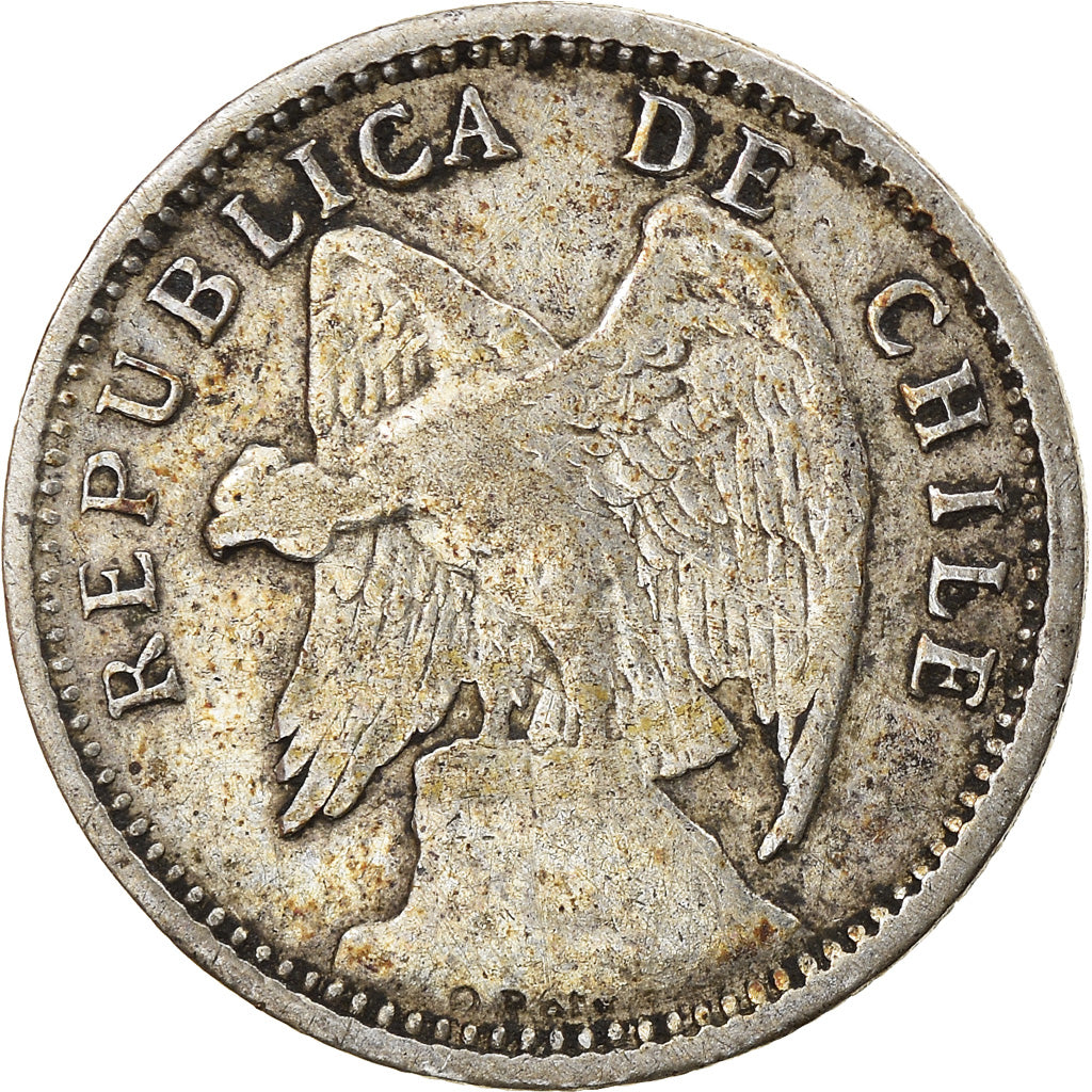 Coin, Chile, 10 Centavos, 1896, VF(30-35), Silver, KM:156.1