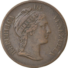 Coin, Venezuela, Centavo, 1862, Heaton, VF(30-35), Copper, KM:7