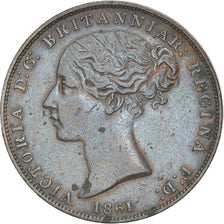 Coin, Jersey, Victoria, 1/26 Shilling, 1861, EF(40-45), Copper, KM:2