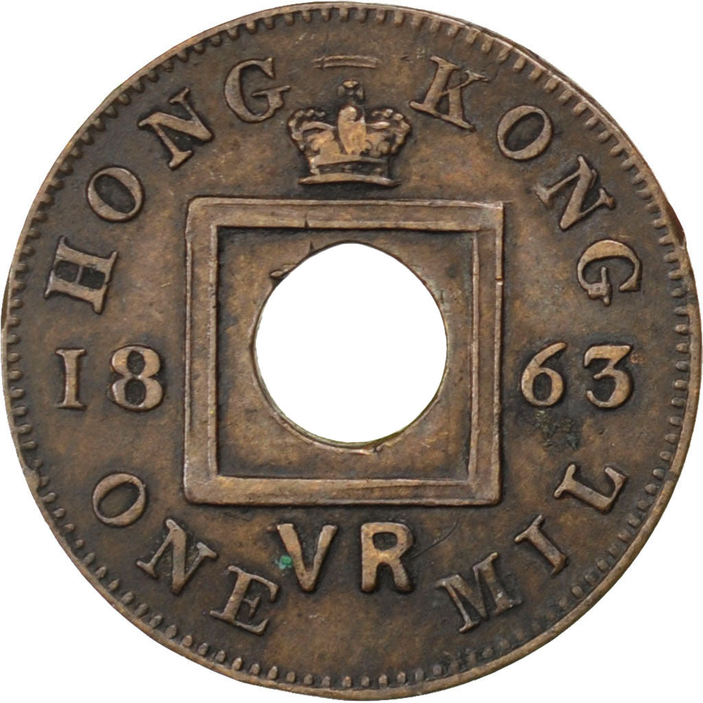 HONG KONG, Mil, 1863, KM #1, EF(40-45), Bronze, 0.98