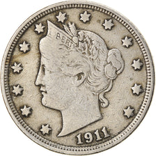 Moneta, USA, 5 Cents, 1911, Philadelphia, VF(30-35), Miedź-Nikiel