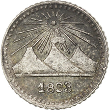 GUATEMALA, 1/4 Real, 1893, KM #161, AU(55-58), Silver, 0.71