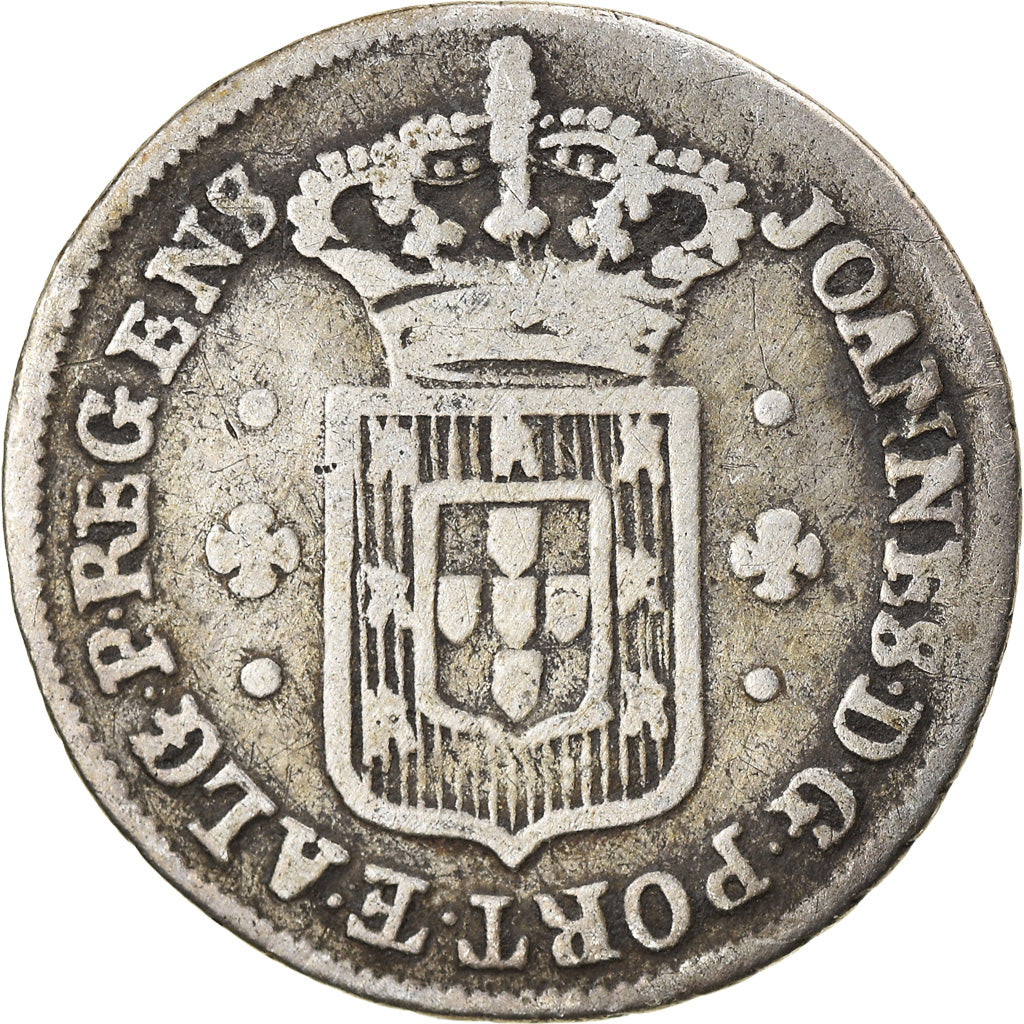Moneda, Portugal, João VI, 60 Reis, 3 Vintens, Porto, BC+, Plata, KM:312