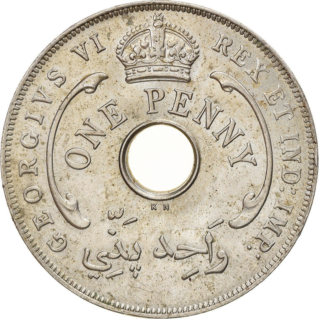 Moeda, ÁFRICA OCIDENTAL BRITÂNICA, George VI, Penny, 1937, King's Norton