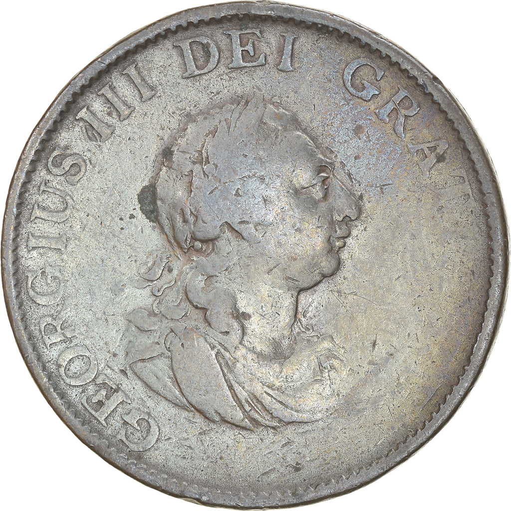 Coin, Great Britain, George III, 1/2 Penny, 1799, F(12-15), Copper, KM:647