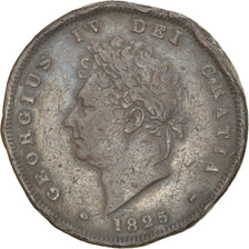 Coin, Great Britain, George IV, Penny, 1825, F(12-15), Copper, KM:693