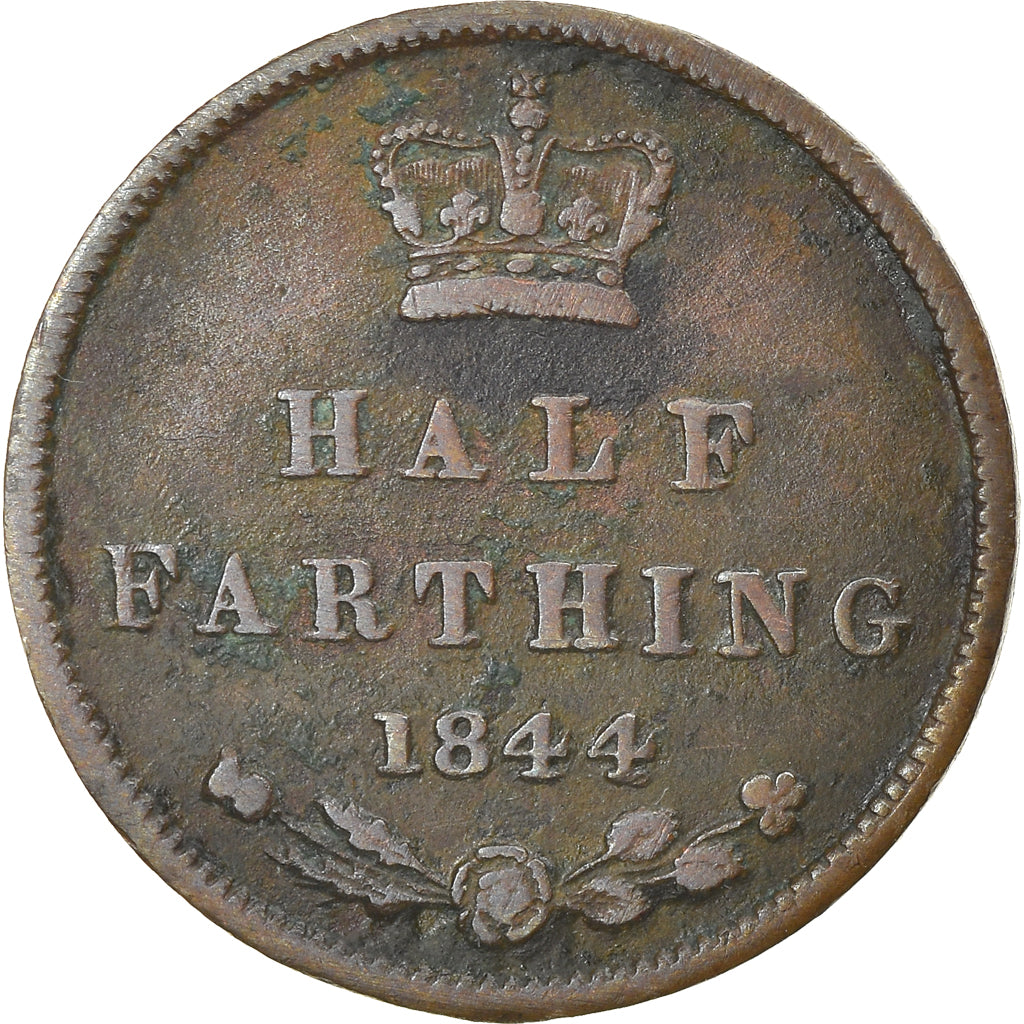 Monnaie, Grande-Bretagne, Victoria, 1/2 Farthing, 1844, B+, Cuivre, KM:738