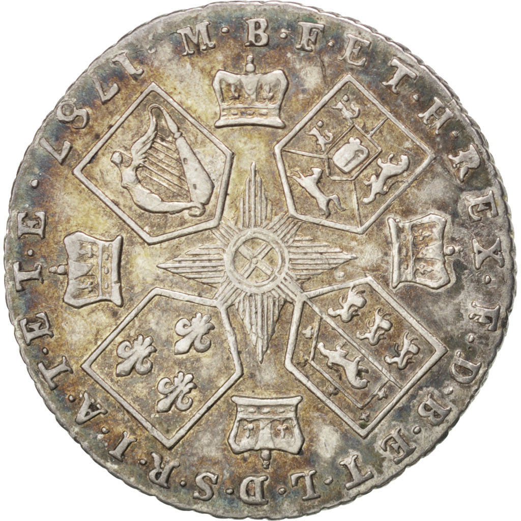 Moneta, Wielka Brytania, George III, 6 Pence, 1787, AU(55-58), Srebro, KM:606.2
