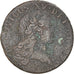Moneta, Francia, Louis XV, Sol au buste enfantin, Sol, 1720, Rouen, MB, Rame