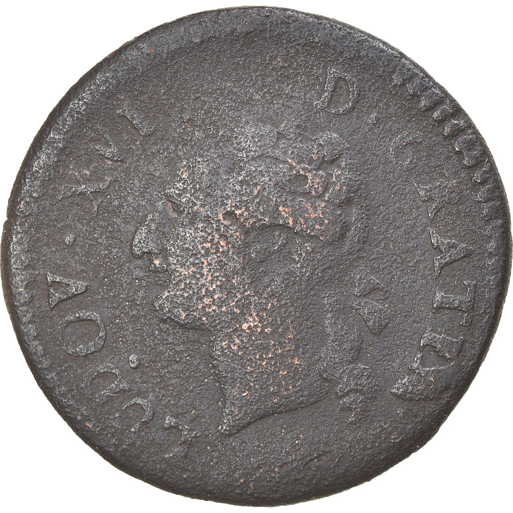 Coin, France, Louis XVI, Liard, Liard, 1791, Nantes, F(12-15), Copper
