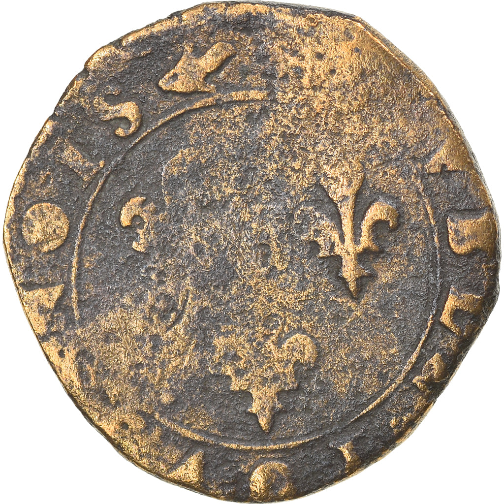 Monnaie, France, Henri III, La Ligue, Double Tournois, Paris, B+, Cuivre