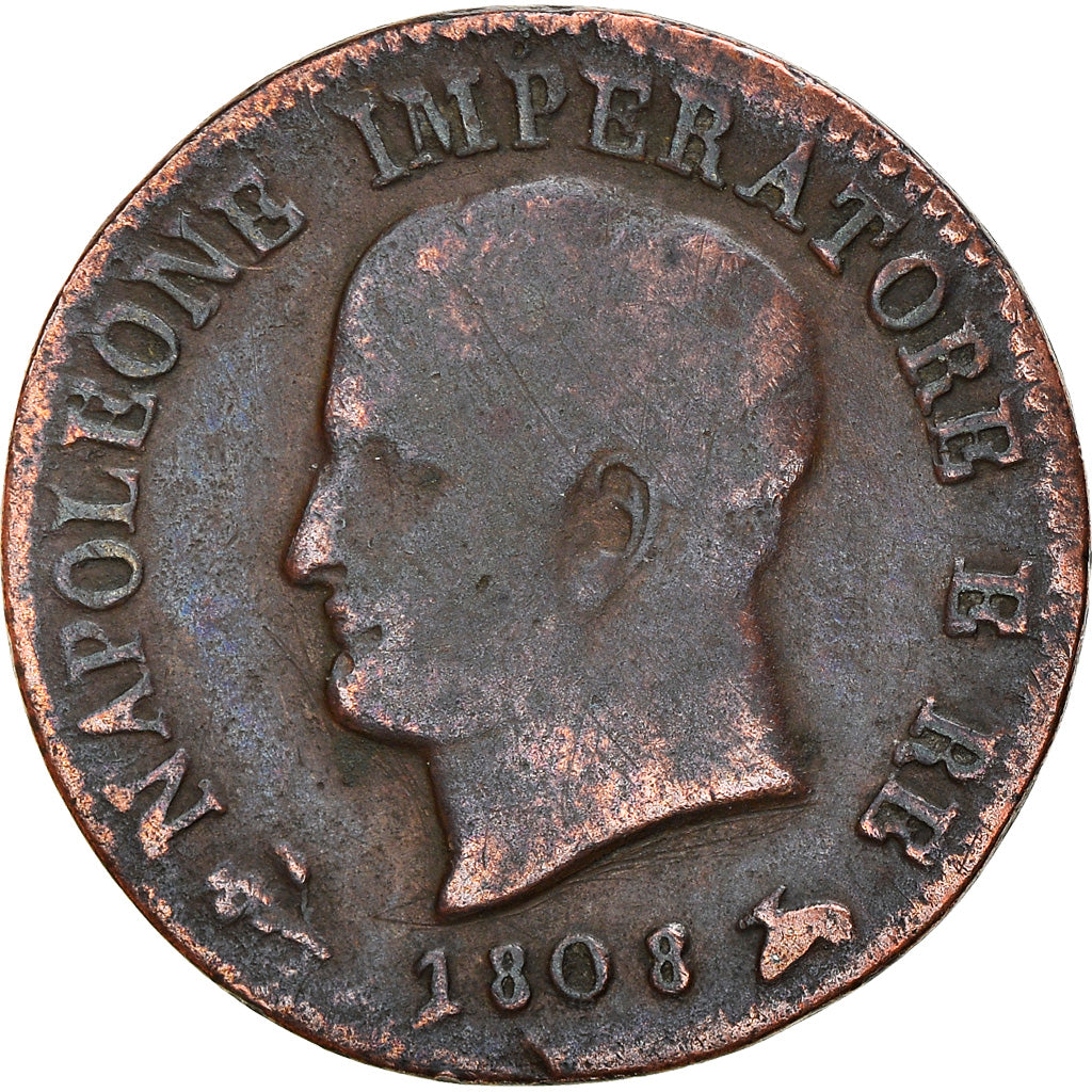 Munten, Italiaanse staten, KINGDOM OF NAPOLEON, Napoleon I, Centesimo, 1808