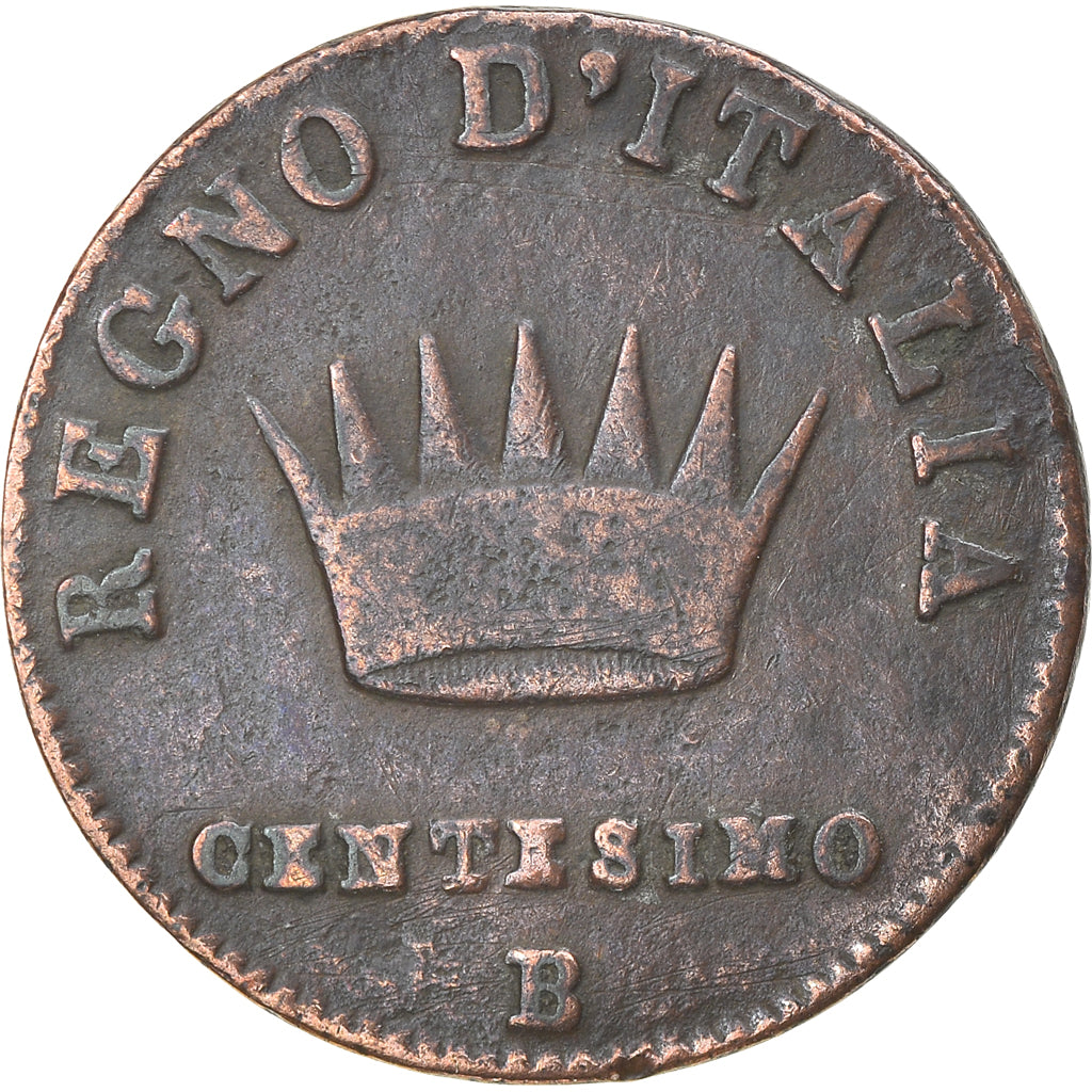 Munten, Italiaanse staten, KINGDOM OF NAPOLEON, Napoleon I, Centesimo, 1808