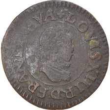 Moneta, Francia, Louis XIII, Denier tournois, buste enfantin « petite