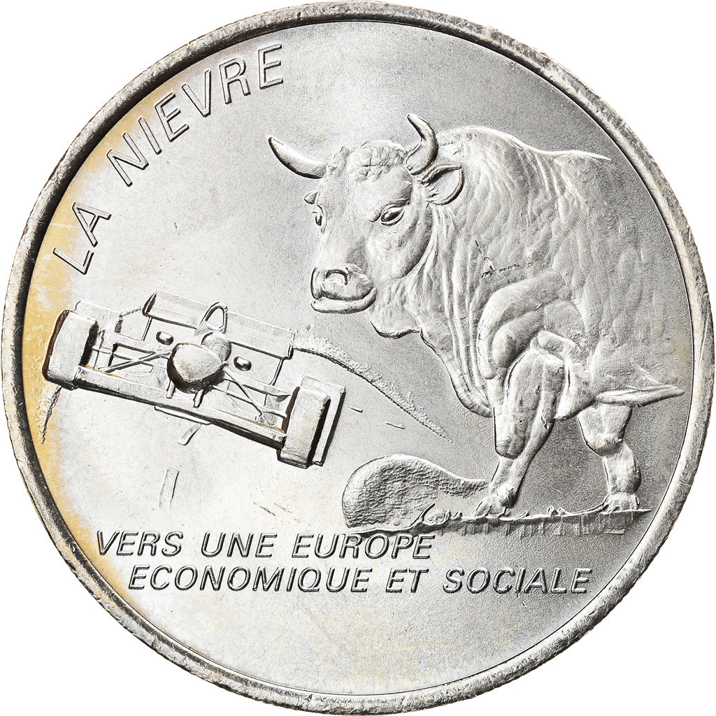 Francja, 2 Euro, Nièvre, 1997, MS(65-70), Nikiel