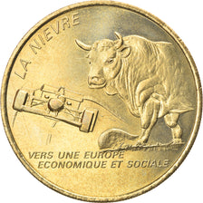 France, 1 Euro, Nièvre, 1997, MS(65-70), Brass