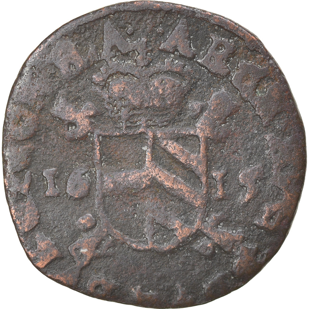 Coin, Spanish Netherlands, Flanders, Albert & Isabella, 2 Denier, 8 Mites, 1615