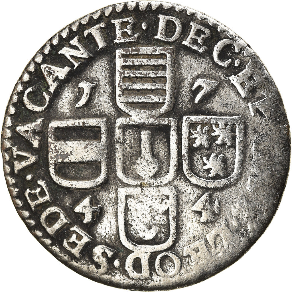 Coin, LIEGE, Liard, 1744, Liege, VF(20-25), Copper, KM:144