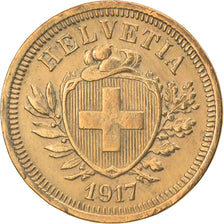 Coin, Switzerland, Rappen, 1917, Bern, EF(40-45), Bronze, KM:3.2