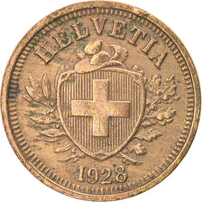Coin, Switzerland, Rappen, 1928, Bern, EF(40-45), Bronze, KM:3.2
