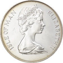 Coin, Isle of Man, Elizabeth II, 25 Pence, 1975, Pobjoy Mint, MS(63), Silver