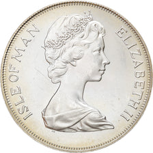 Coin, Isle of Man, Elizabeth II, 25 Pence, 1975, Pobjoy Mint, MS(63), Silver