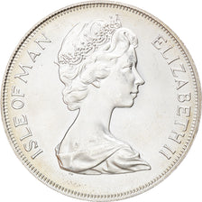 Coin, Isle of Man, Elizabeth II, 25 Pence, 1975, Pobjoy Mint, MS(63), Silver