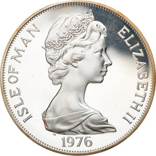 Coin, Isle of Man, Elizabeth II, Crown, 1976, Pobjoy Mint, MS(65-70), Silver