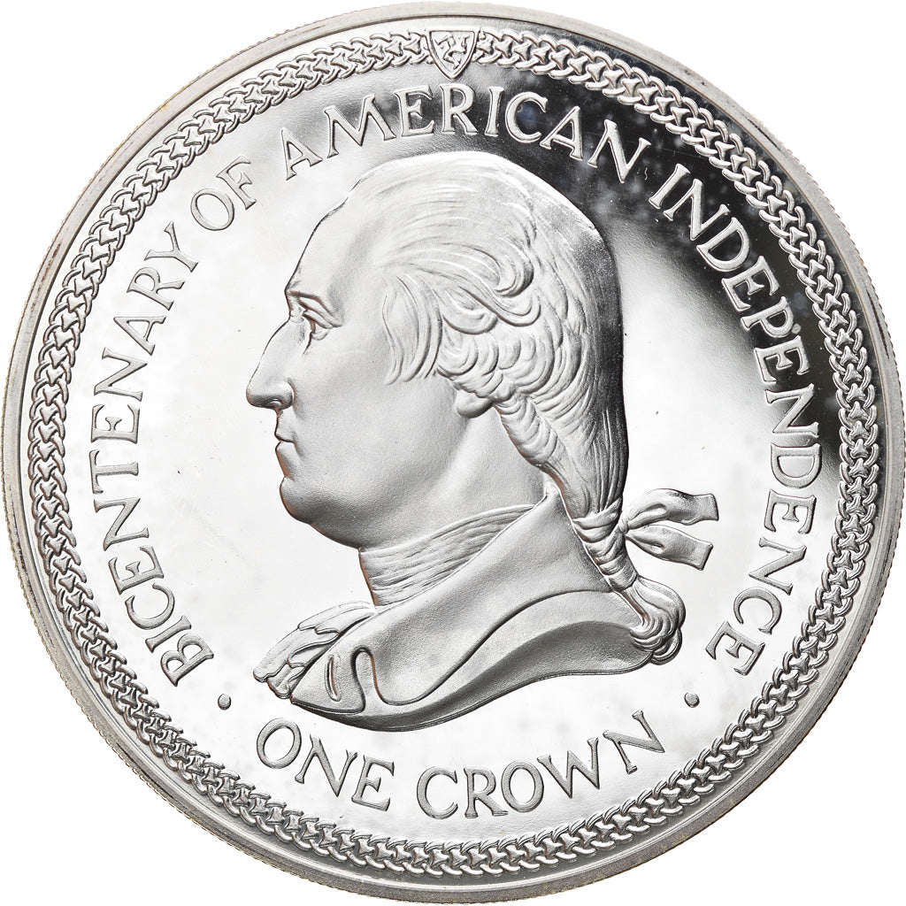 Coin, Isle of Man, Elizabeth II, Crown, 1976, Pobjoy Mint, MS(65-70), Silver