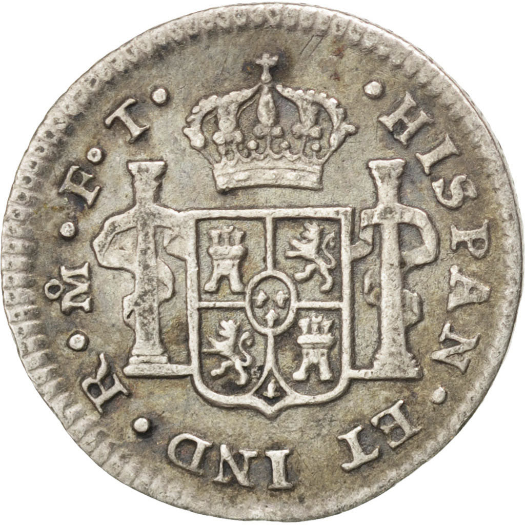 MEXICO, 1/2 Real, 1803, Mexico City, KM #72, VF(30-35), Silver, 1.58
