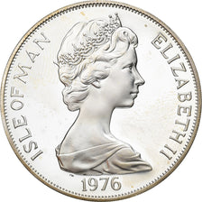 Coin, Isle of Man, Elizabeth II, Crown, 1976, Pobjoy Mint, MS(65-70), Silver