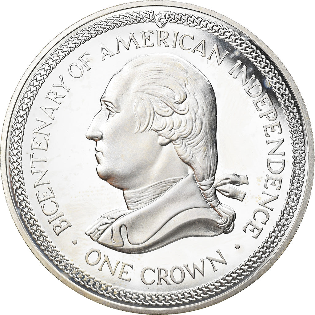 Coin, Isle of Man, Elizabeth II, Crown, 1976, Pobjoy Mint, MS(65-70), Silver