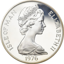 Coin, Isle of Man, Elizabeth II, Crown, 1976, Pobjoy Mint, MS(65-70), Silver