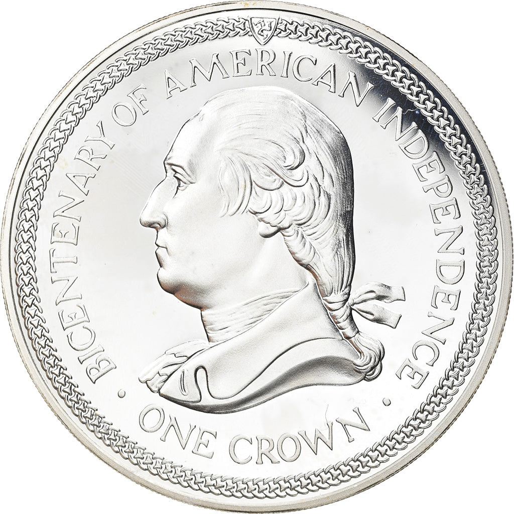 Coin, Isle of Man, Elizabeth II, Crown, 1976, Pobjoy Mint, MS(65-70), Silver