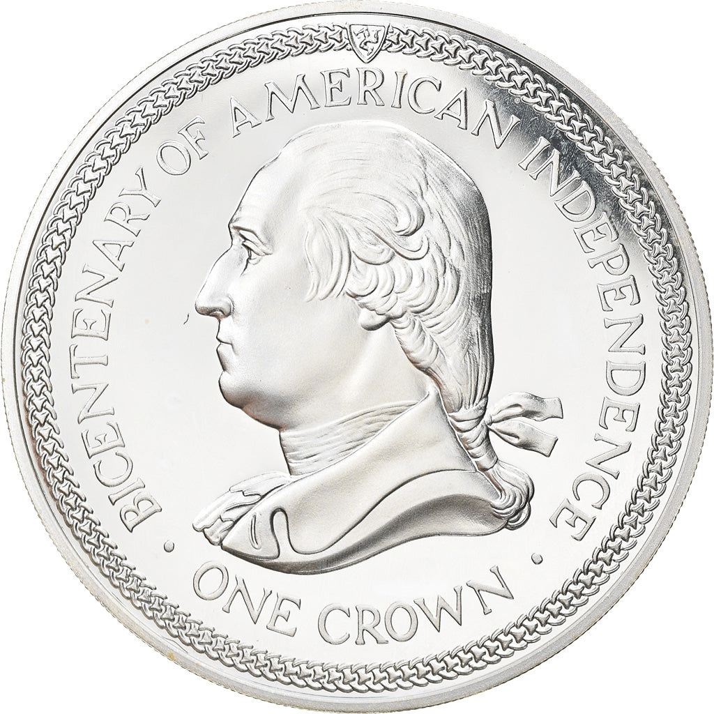 Coin, Isle of Man, Elizabeth II, Crown, 1976, Pobjoy Mint, MS(65-70), Silver