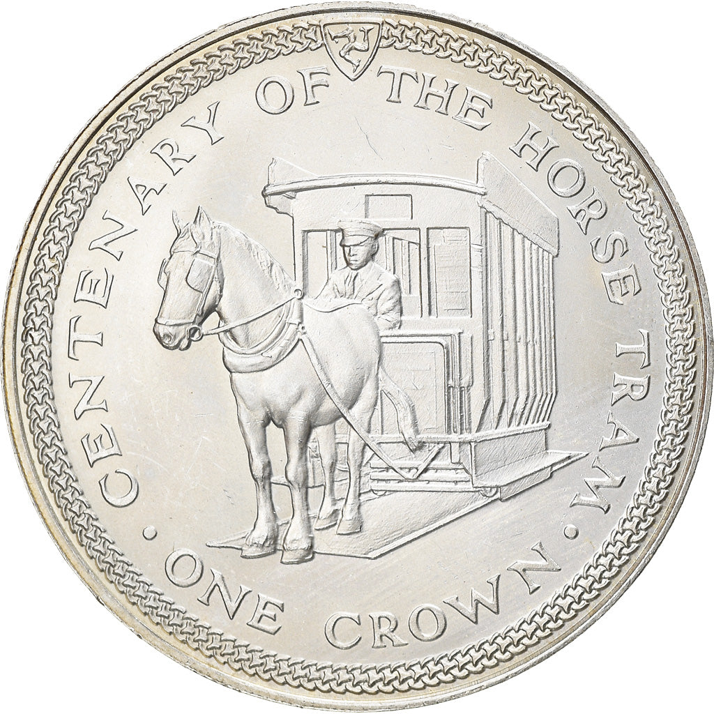 Münze, Isle of Man, Elizabeth II, Crown, 1976, Pobjoy Mint, UNZ, Silber, KM:38a