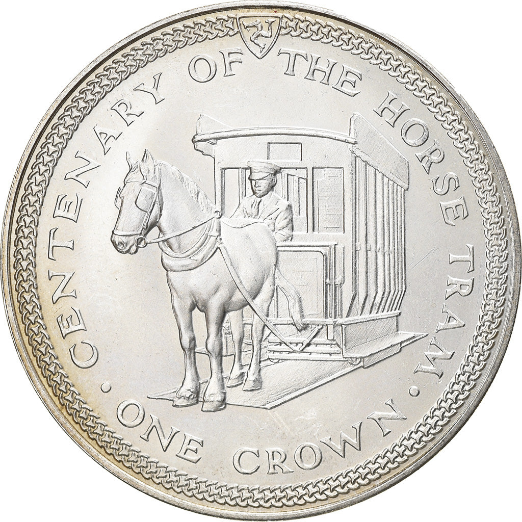 Monnaie, Isle of Man, Elizabeth II, Crown, 1976, Pobjoy Mint, SPL, Argent