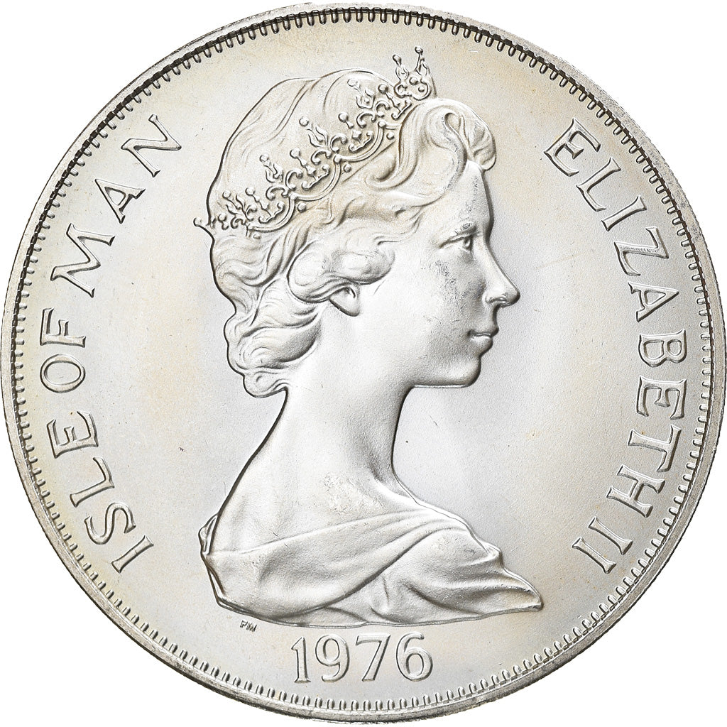 Monnaie, Isle of Man, Elizabeth II, Crown, 1976, Pobjoy Mint, SPL, Argent