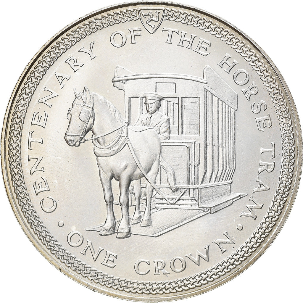 Monnaie, Isle of Man, Elizabeth II, Crown, 1976, Pobjoy Mint, SPL, Argent