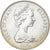 Moeda, Ilha de Man, Elizabeth II, Crown, 1976, Pobjoy Mint, MS(63), Prata