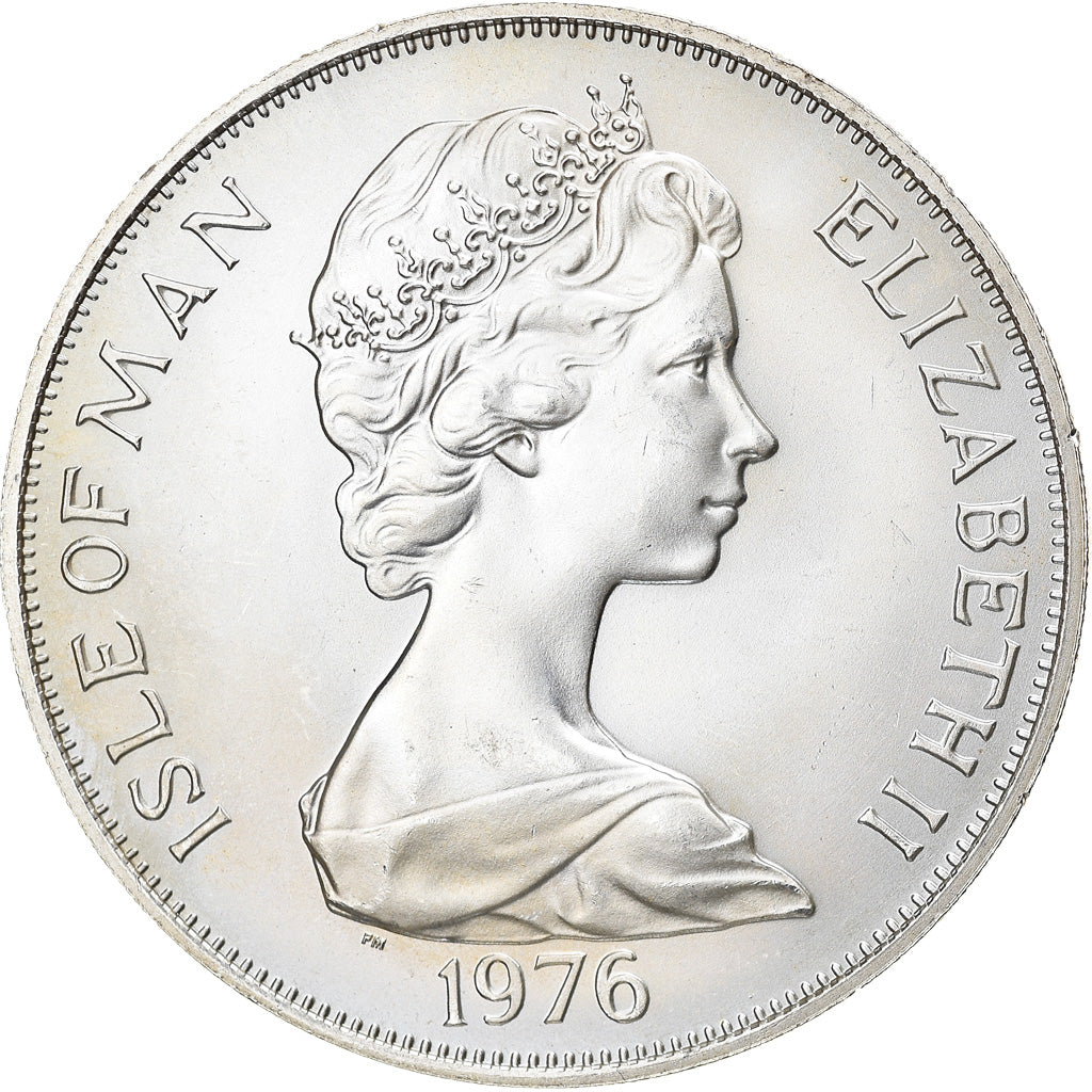 Monnaie, Isle of Man, Elizabeth II, Crown, 1976, Pobjoy Mint, SPL, Argent