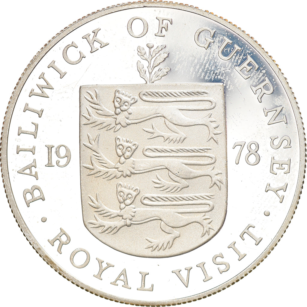 Münze, Guernsey, Elizabeth II, 25 Pence, 1978, STGL, Silber, KM:32a