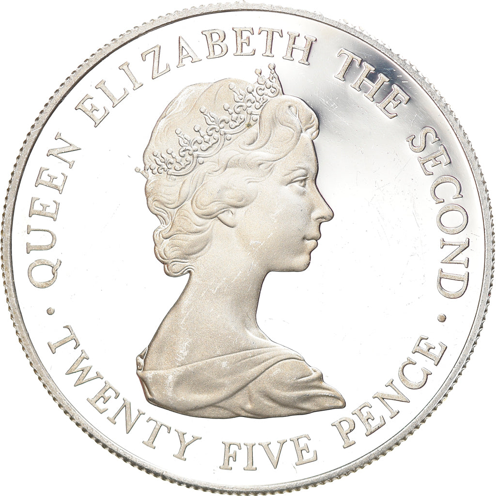 Münze, Guernsey, Elizabeth II, 25 Pence, 1978, STGL, Silber, KM:32a