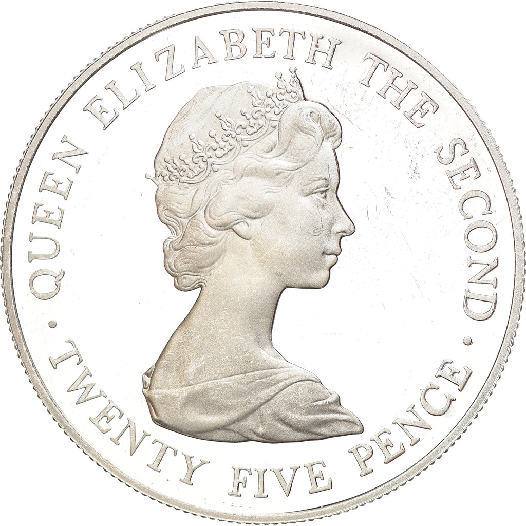 Münze, Guernsey, Elizabeth II, 25 Pence, 1978, STGL, Silber, KM:32a