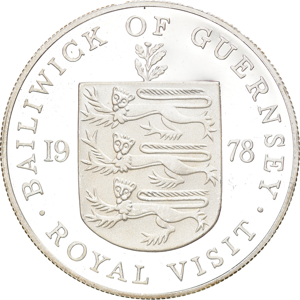 Moneta, Guernsey, Elizabeth II, 25 Pence, 1978, FDC, Argento, KM:32a