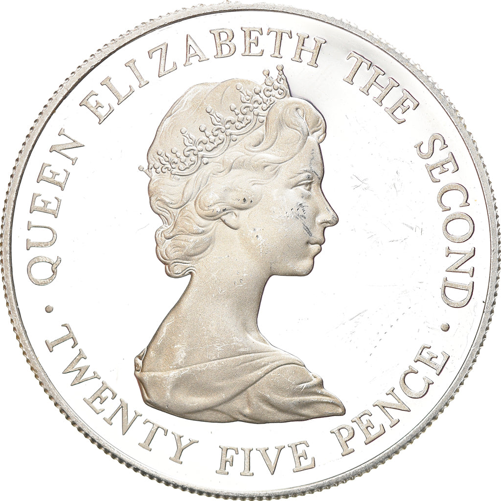 Moneta, Guernsey, Elizabeth II, 25 Pence, 1978, FDC, Argento, KM:32a