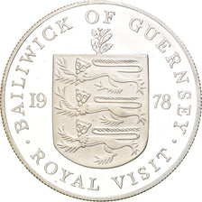 Munten, Guernsey, Elizabeth II, 25 Pence, 1978, FDC, Zilver, KM:32a