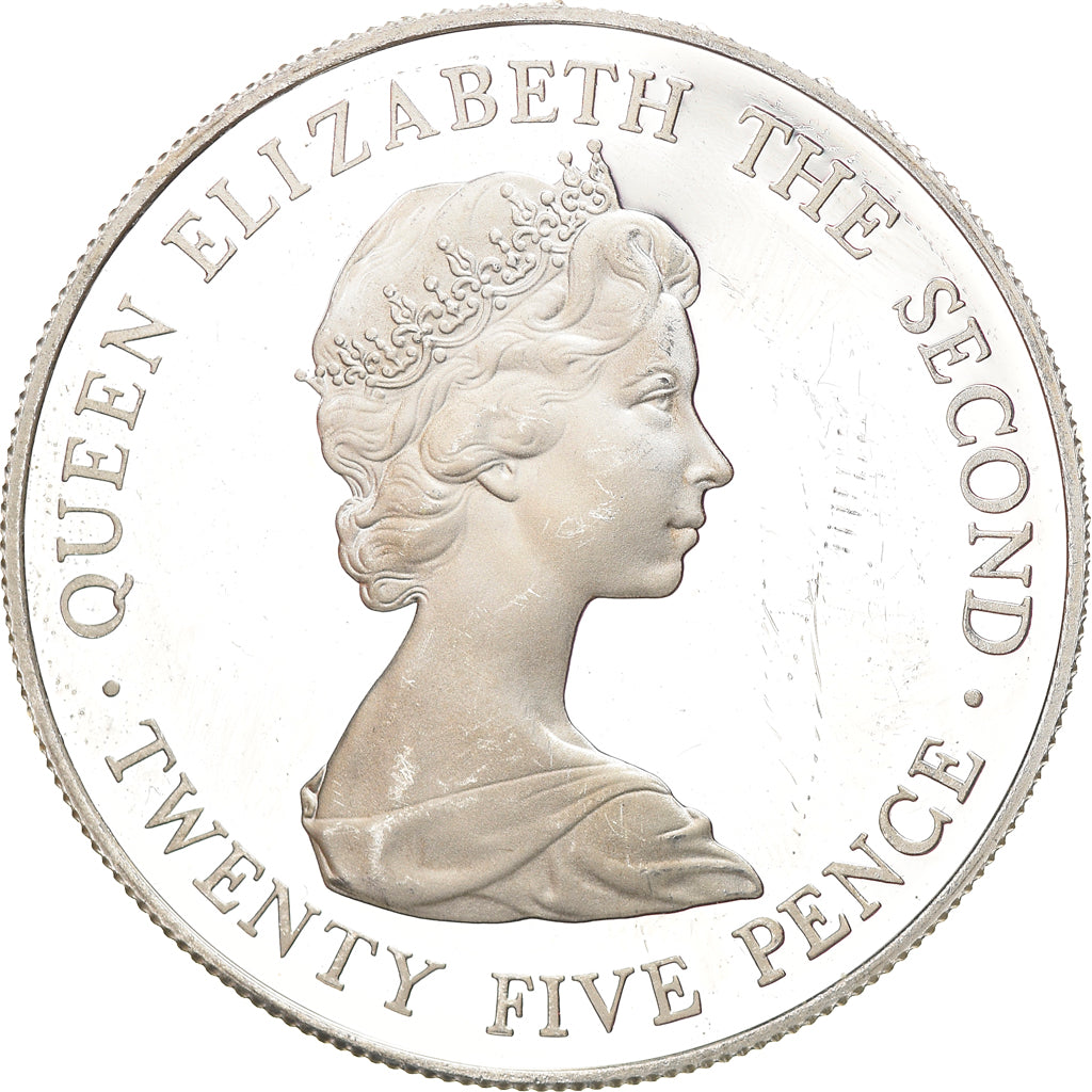 Moneta, Guernsey, Elizabeth II, 25 Pence, 1978, FDC, Argento, KM:32a