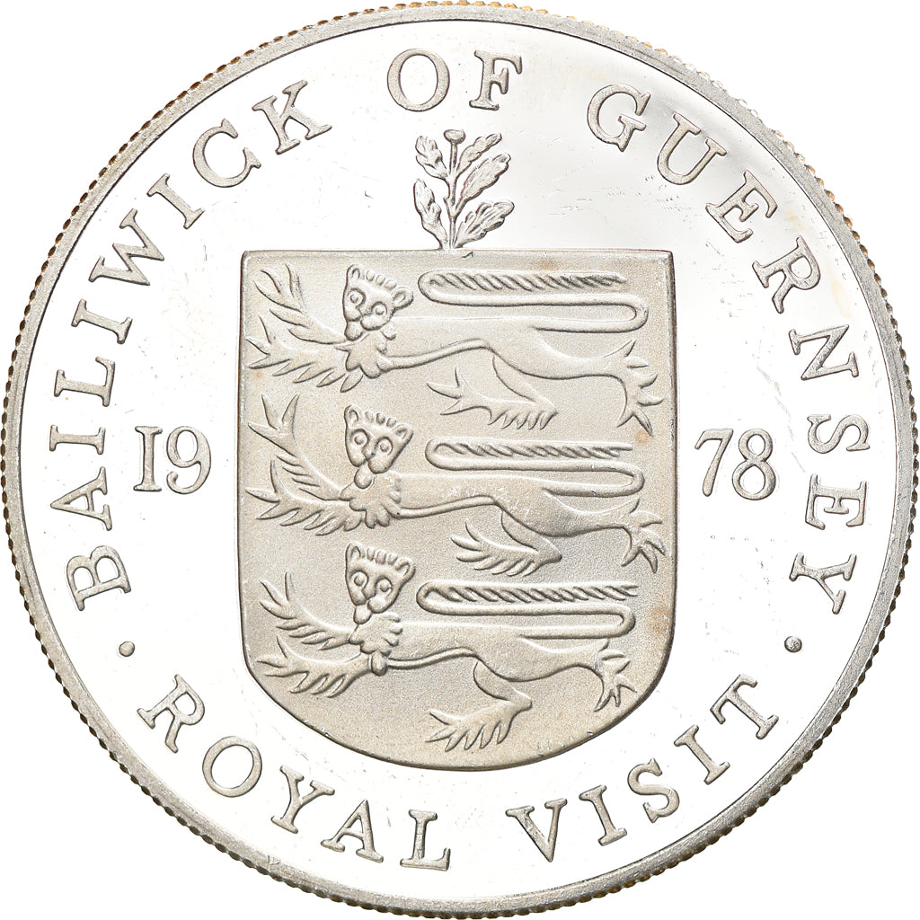 Moneta, Guernsey, Elizabeth II, 25 Pence, 1978, FDC, Argento, KM:32a