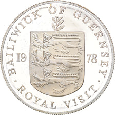 Coin, Guernsey, Elizabeth II, 25 Pence, 1978, MS(65-70), Silver, KM:32a